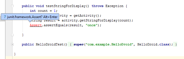 android test assertion android test assertion