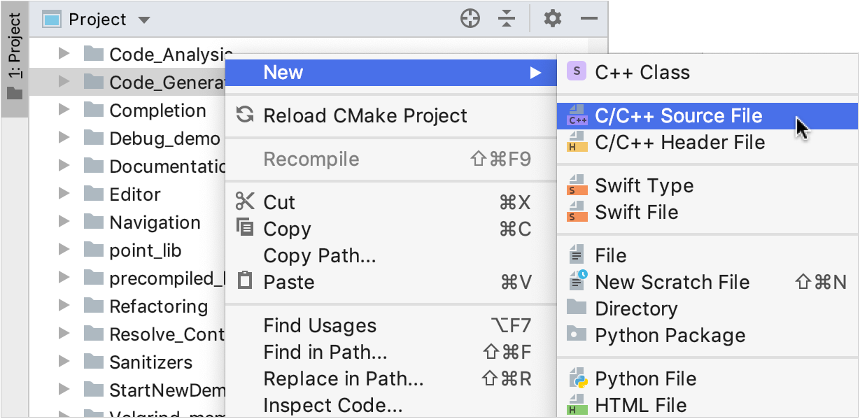 File templates for C/C++ File templates for C/C++
