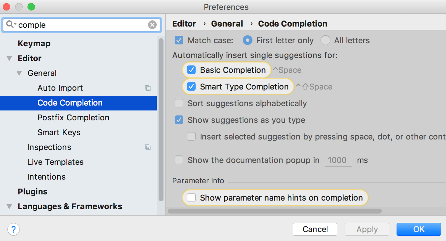 Search field in Settings/Preferences dialog Search field in Settings/Preferences dialog