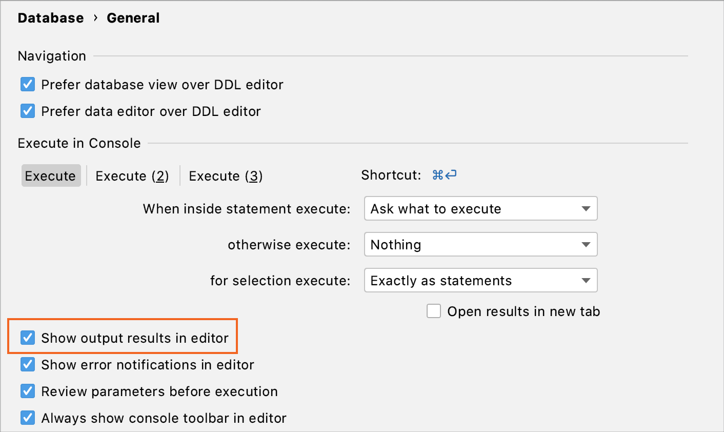 Disable in-editor results globally Disable in-editor results globally