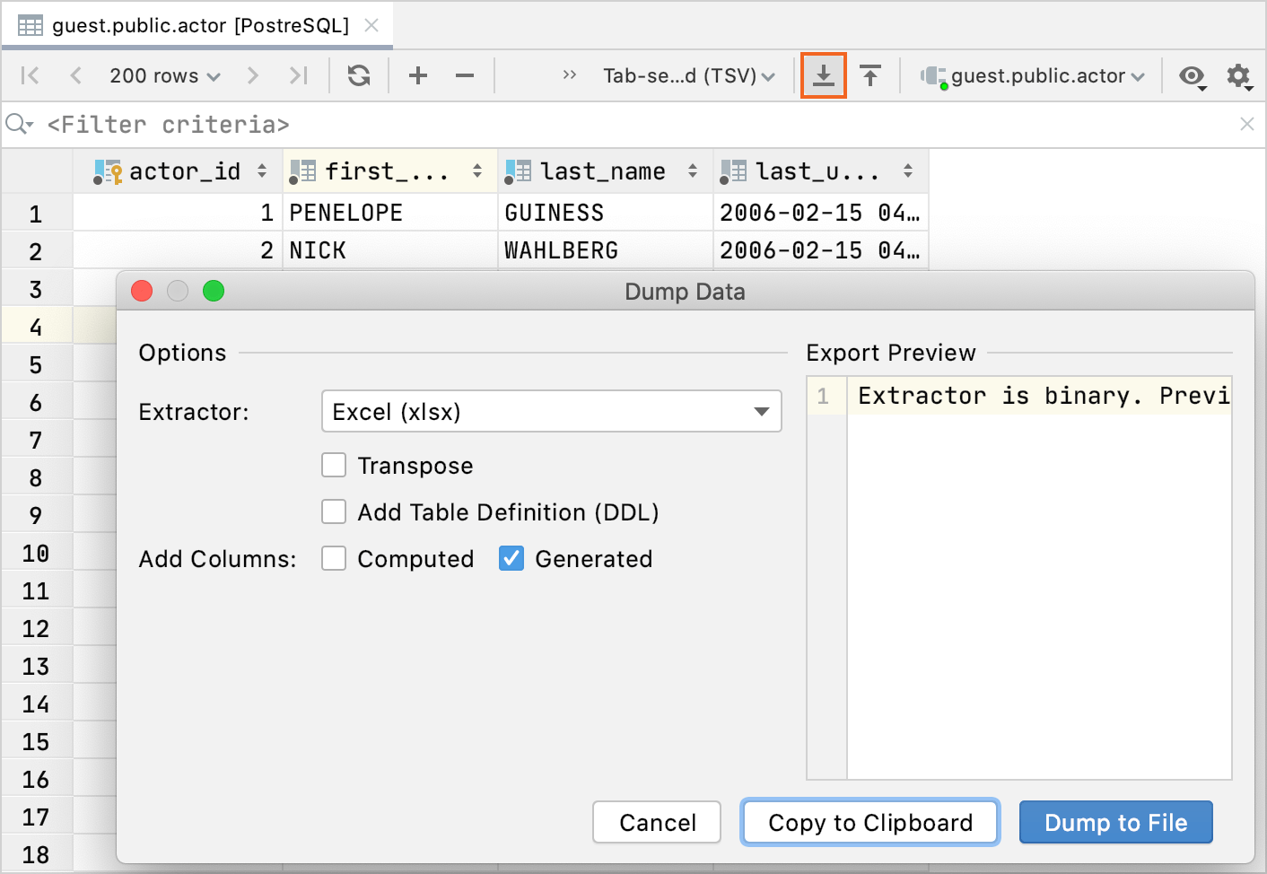 Export to Excel Export to Excel