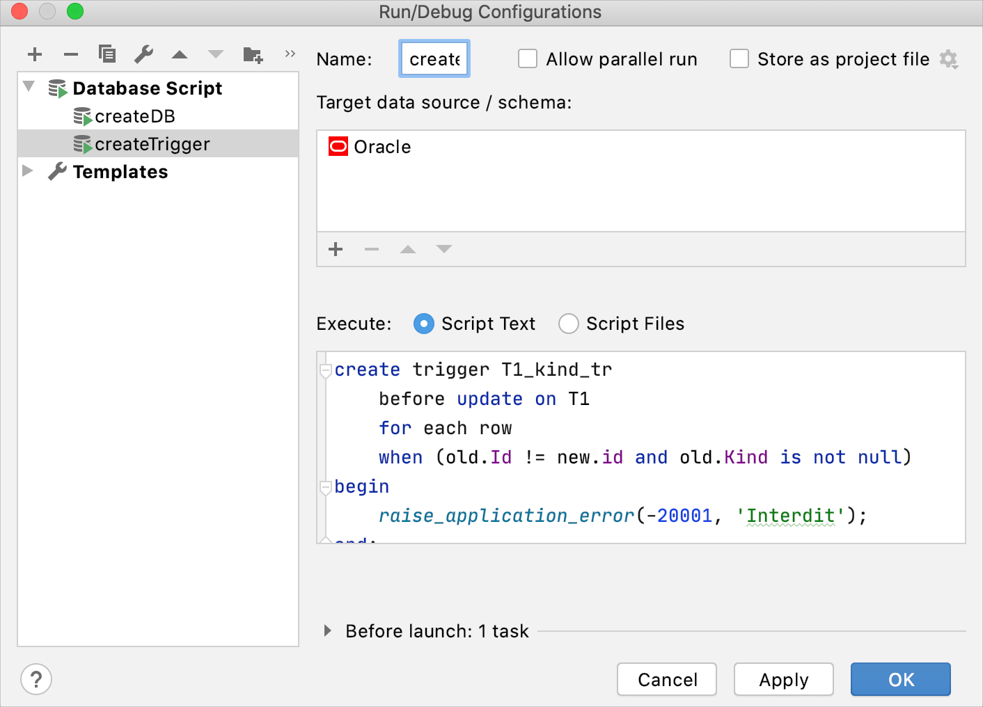 Run a script by using run/debug configurations Run a script by using run/debug configurations