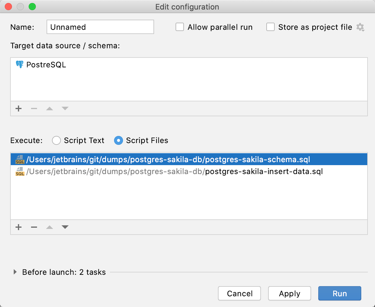 Run dump files Run dump files