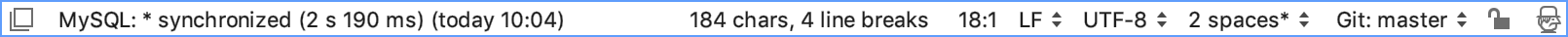 The status bar The status bar