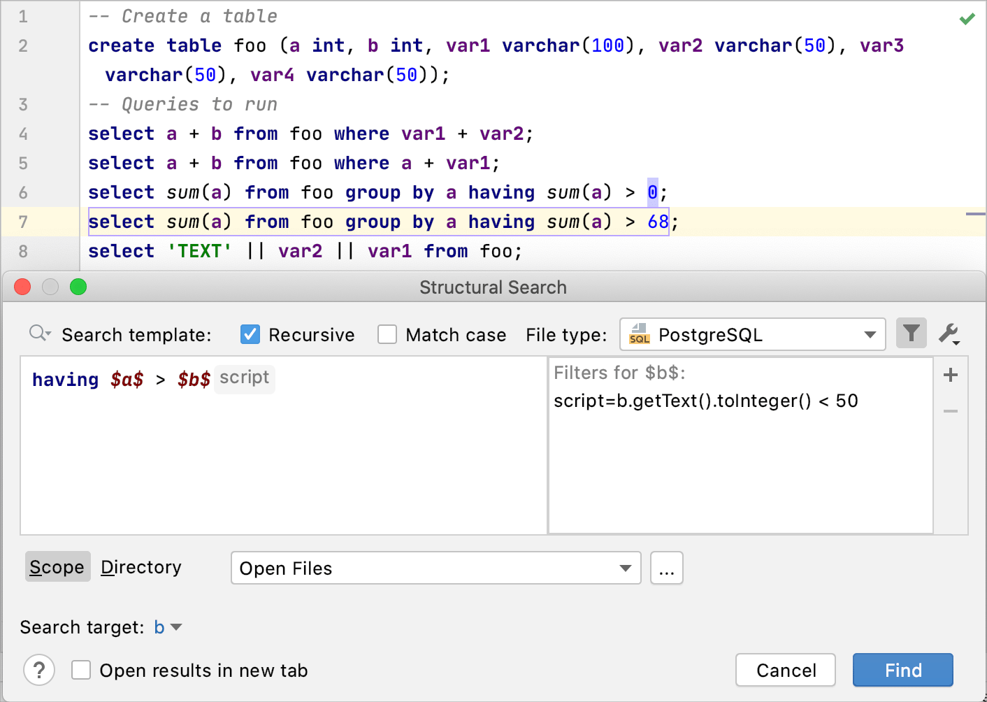 The Script filter The Script filter