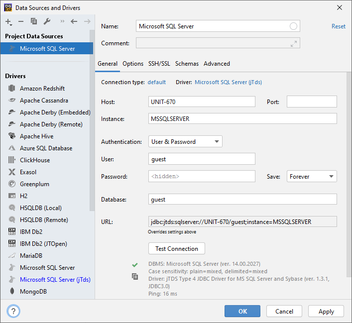 Connect by using SQL Server authentication Connect by using SQL Server authentication