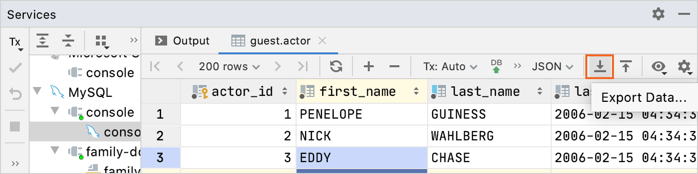 Export a view to a file Export a view to a file