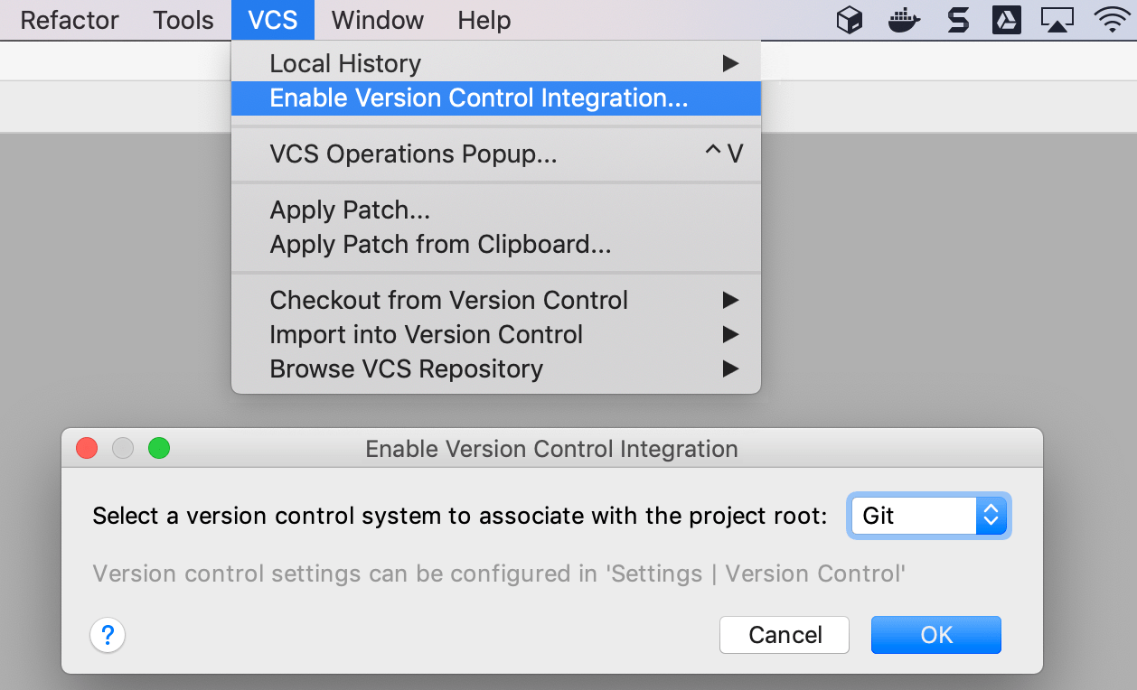 Enable Version Control Integration Enable Version Control Integration