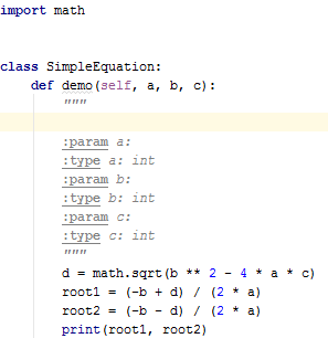 Example of the docstrings for obtaining debugging result Example of the docstrings for obtaining debugging result