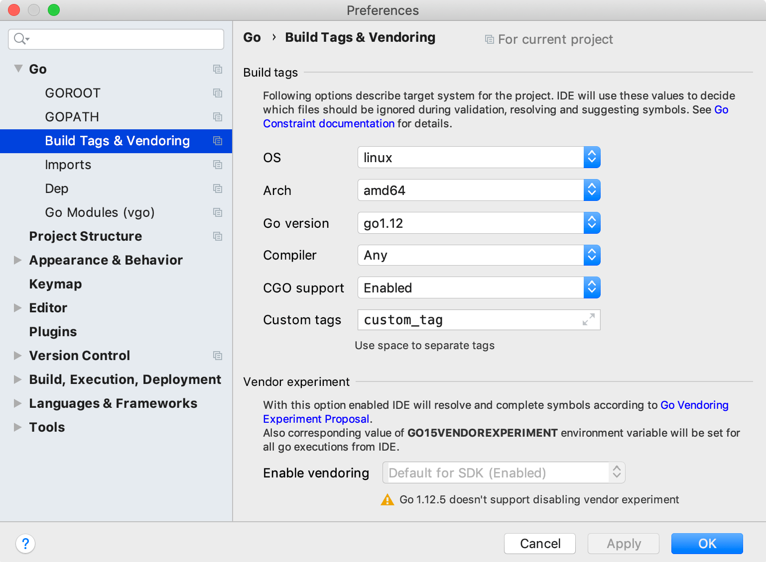 Configure build constraints for your project Configure build constraints for your project