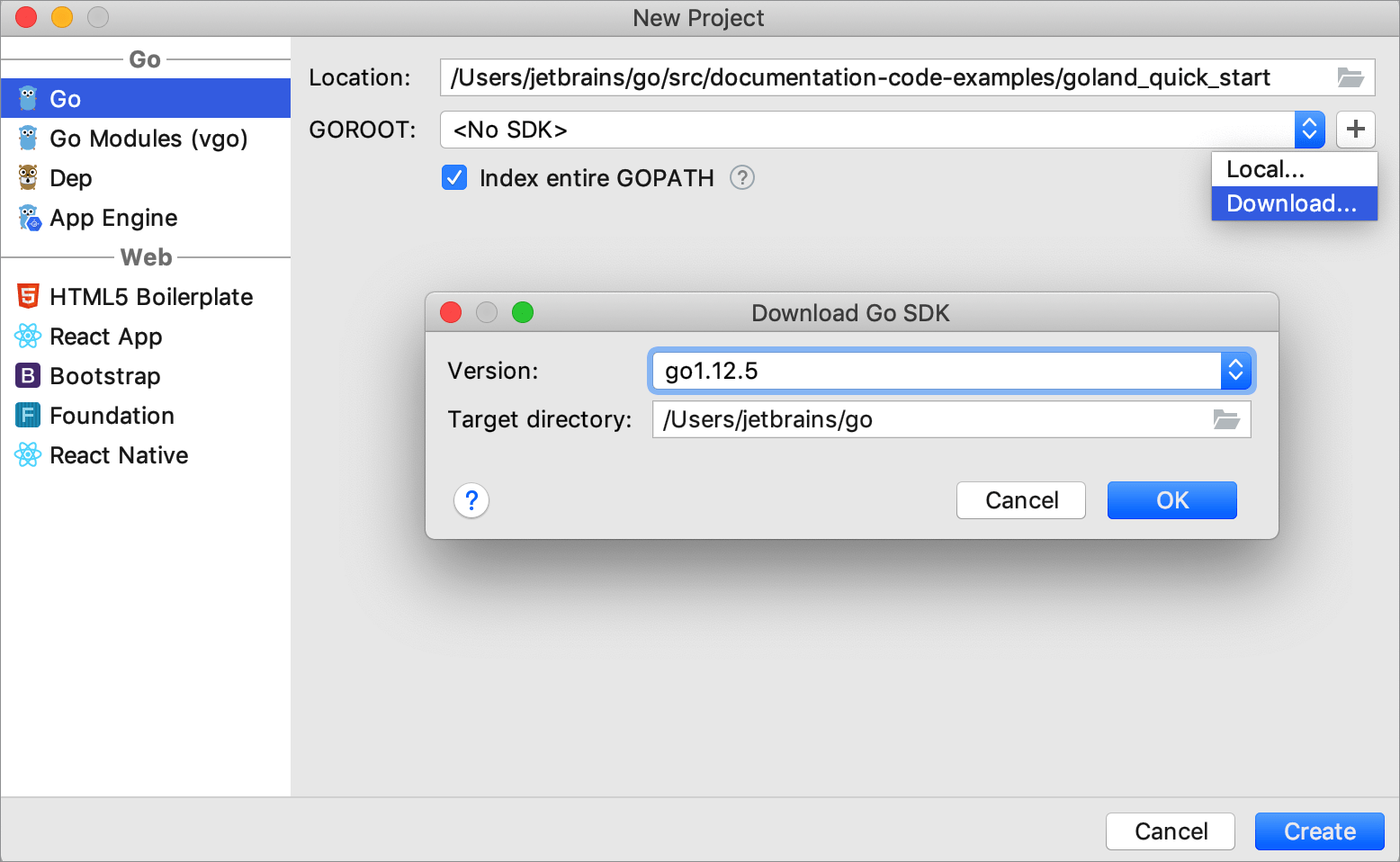 Download Go SDK Download Go SDK