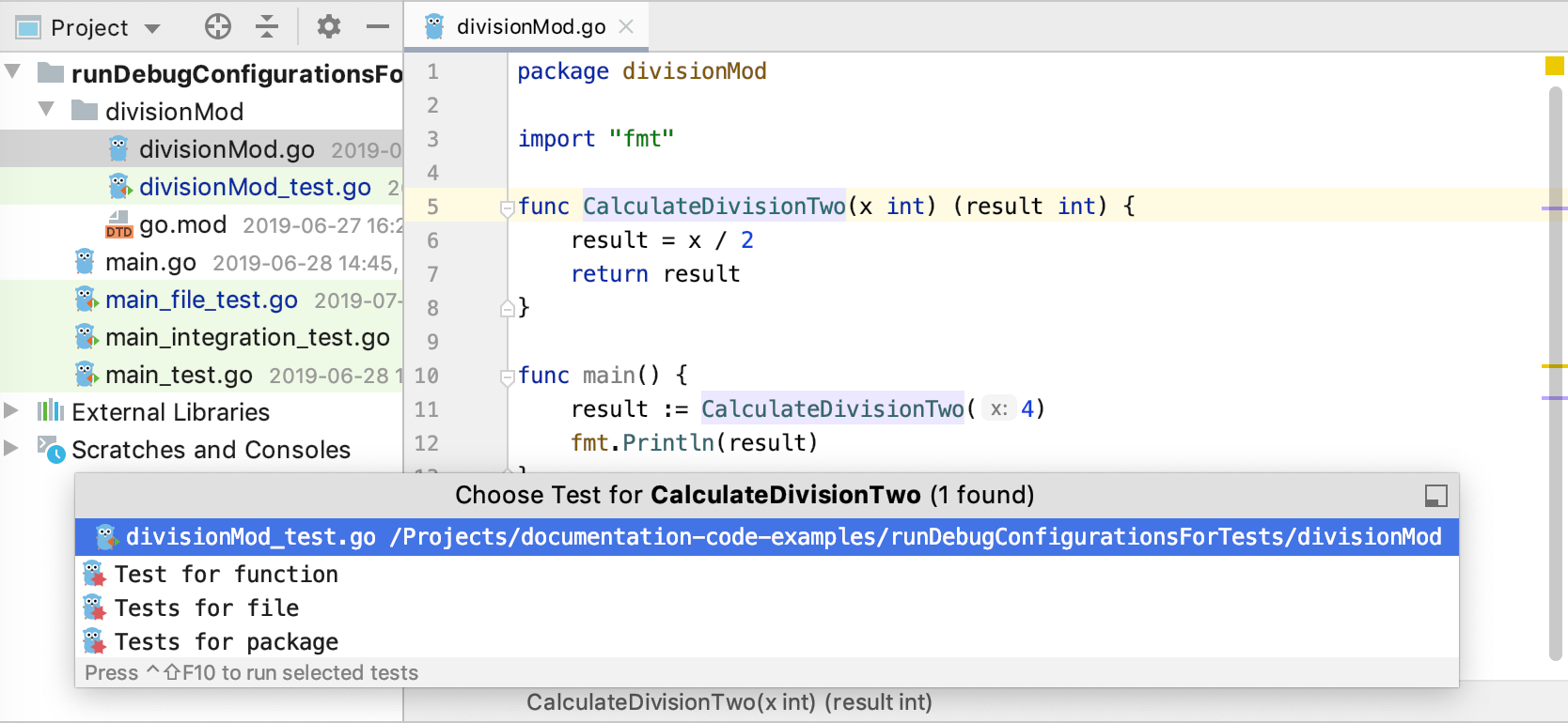 Jump from file to its test Jump from file to its test