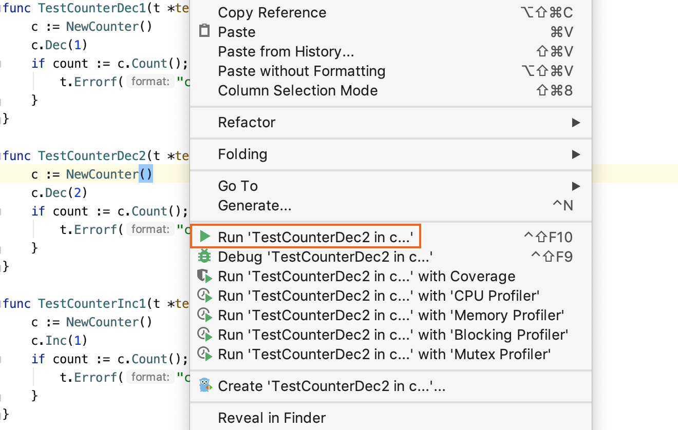 Using the context menu Using the context menu