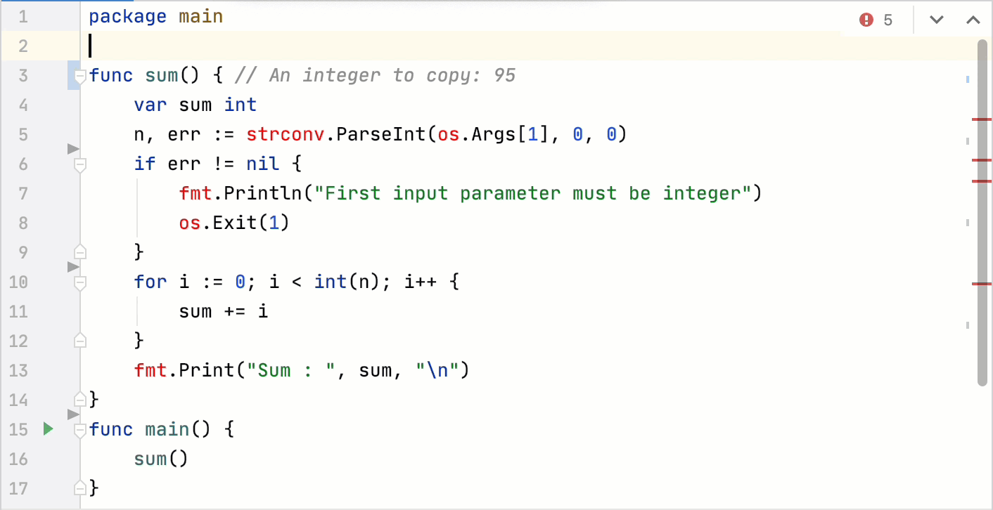 Example of goimports Example of goimports
