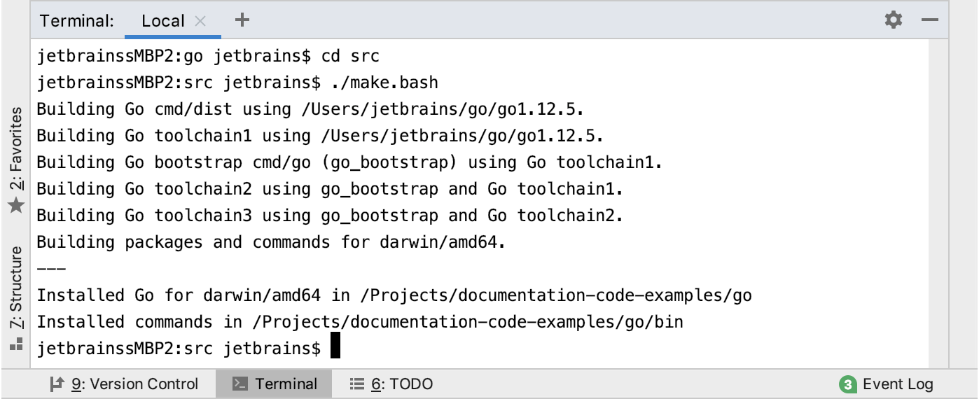 Step 2. Compile Go Step 2. Compile Go
