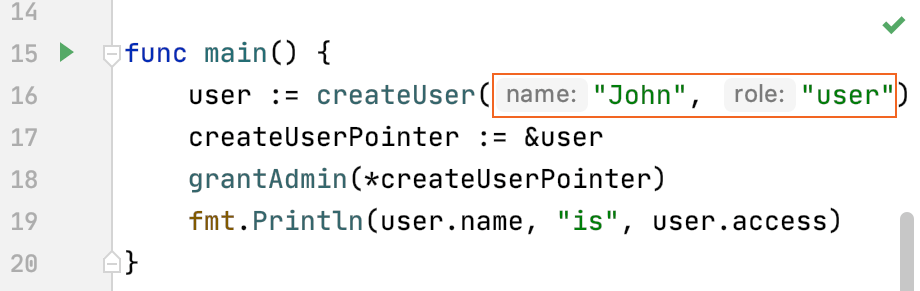 Parameter hints Parameter hints