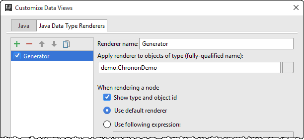 Using custom data renderers