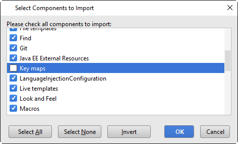 import settings select components import settings select components