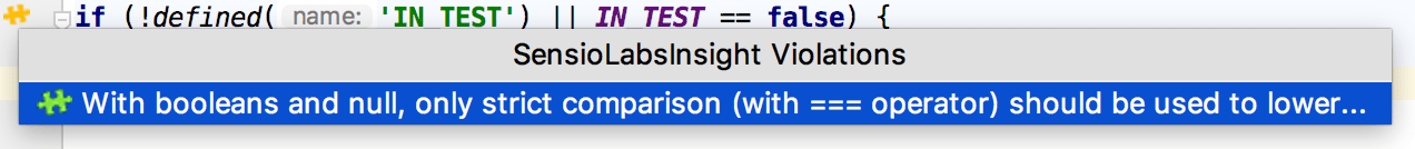 SensioLabsInsight inspection rules violation SensioLabsInsight inspection rules violation