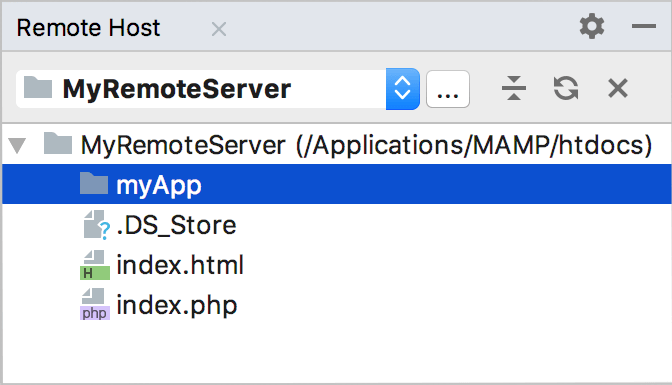 Remote Hosts tool window Remote Hosts tool window