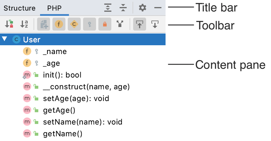 ツールウィンドウのレイアウト Tool window layout