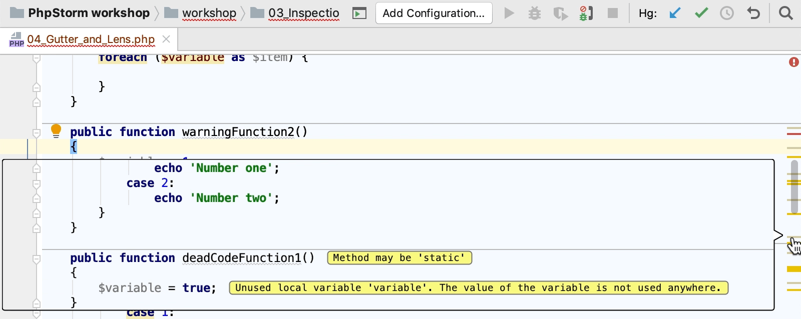Run inspections - Help | PhpStorm