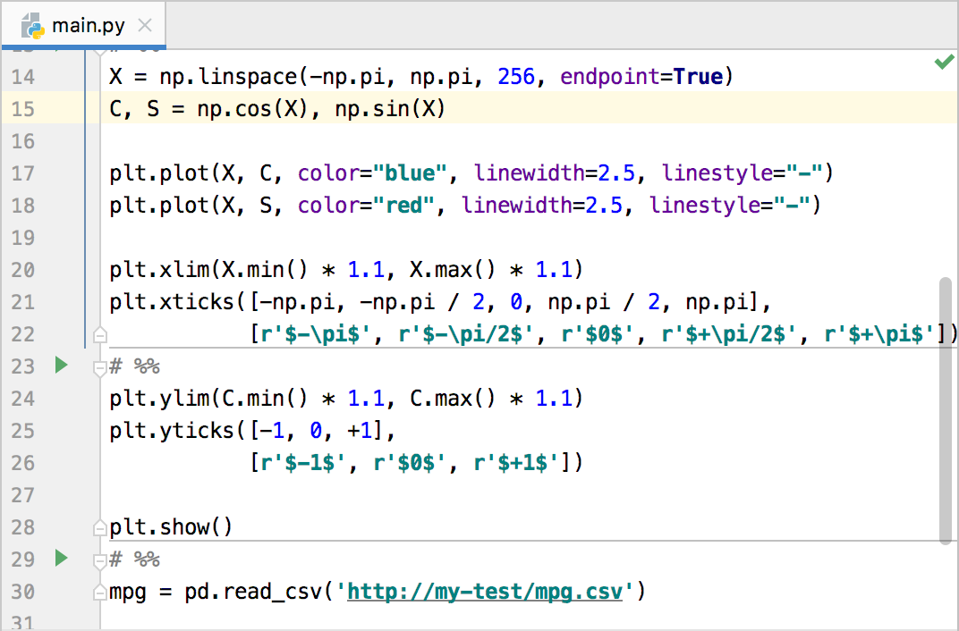 Executable code cells Executable code cells