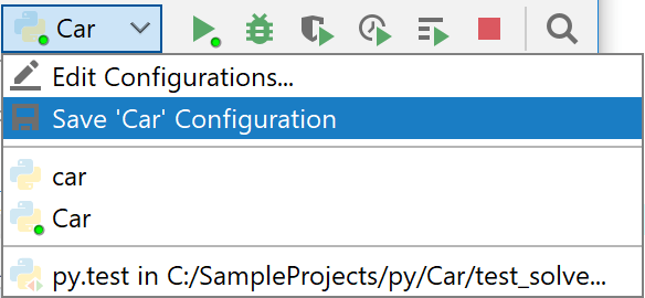 Edit Run/Debug configuration Edit Run/Debug configuration