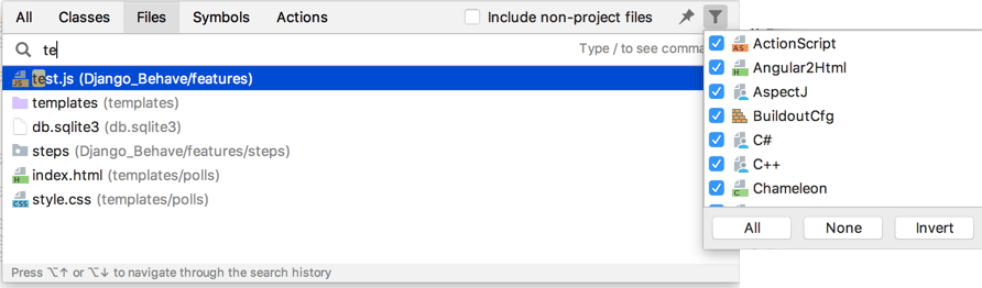 検索からファイルを除外する Exclude files from search