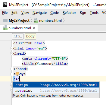 Code completion Code completion