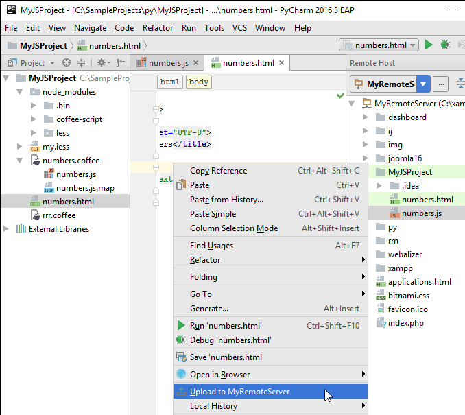 Upload files to a remote server Upload files to a remote server