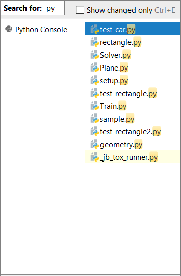Recent files search Recent files search