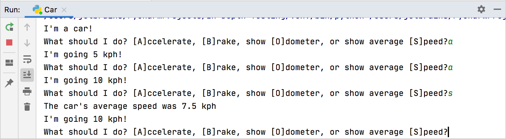 Run Tool window Run Tool window