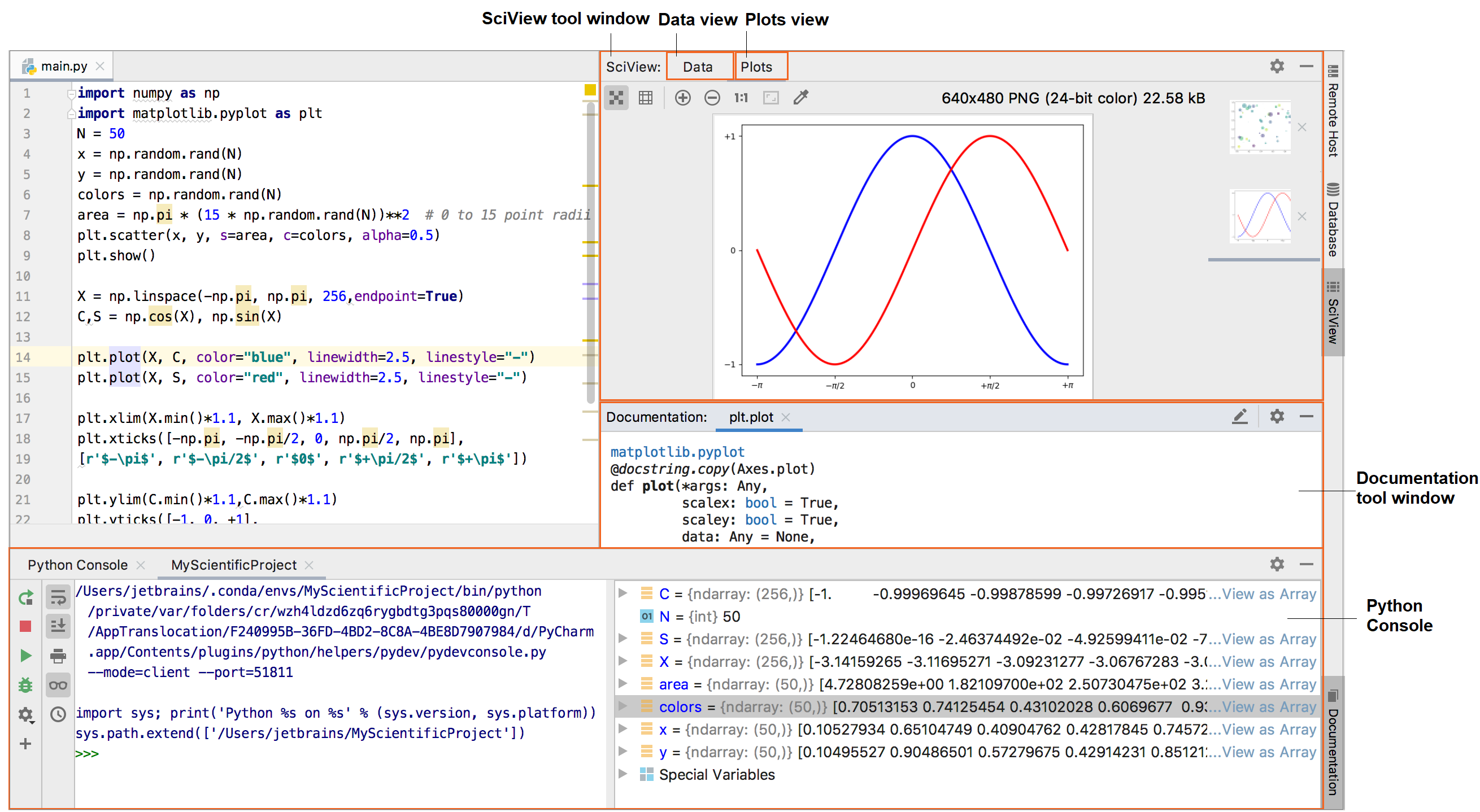 The project opened with the Scientific mode enabled The project opened with the Scientific mode enabled