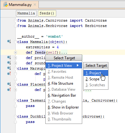 py selectTarget py selectTarget