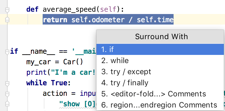 Surround code Surround code
