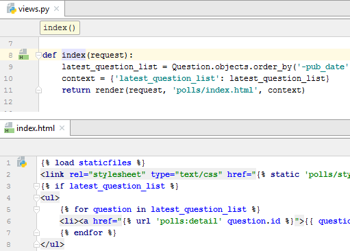 HTMLとPythonコードの表示 viewing html and python code