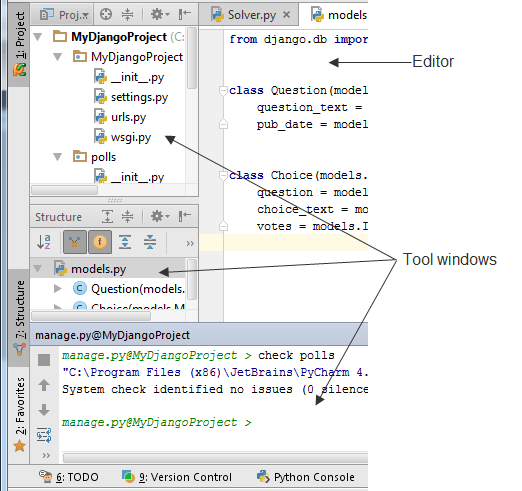 Tool windows Tool windows