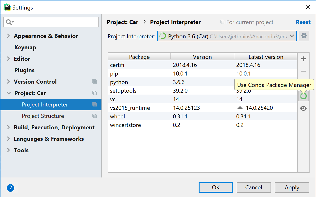Using the Conda package manager Using the Conda package manager