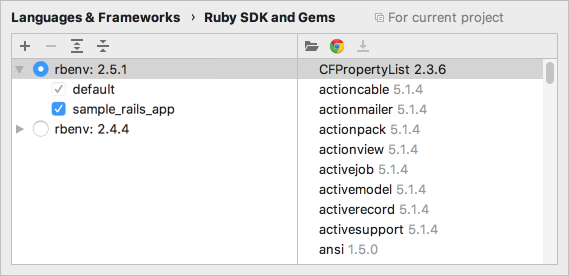 Ruby SDK and Gems page for rbenv