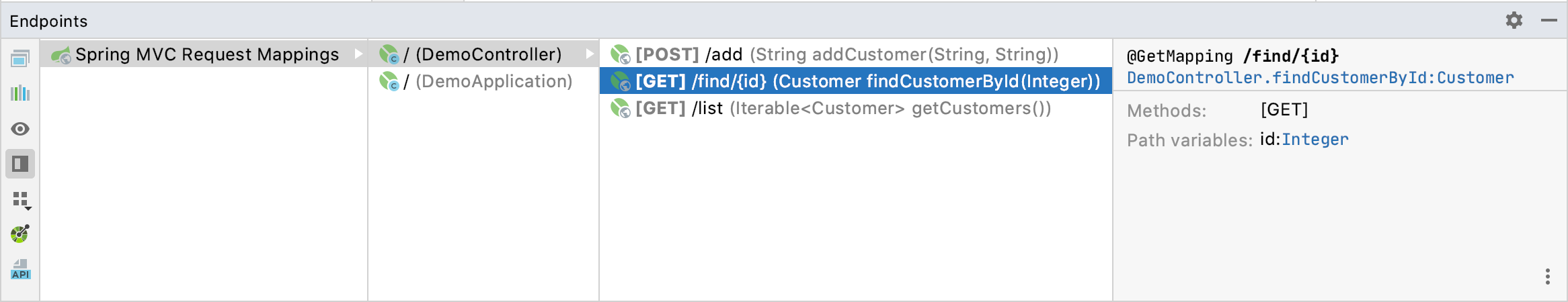 Spring tutorial application endpoints Spring tutorial application endpoints