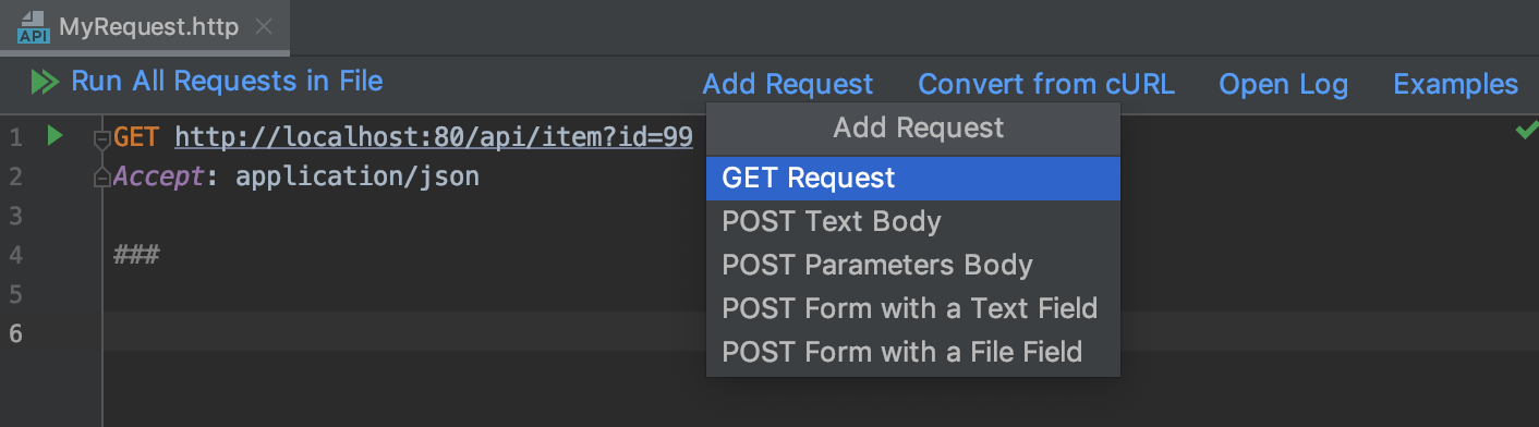 Add an HTTP request Add an HTTP request