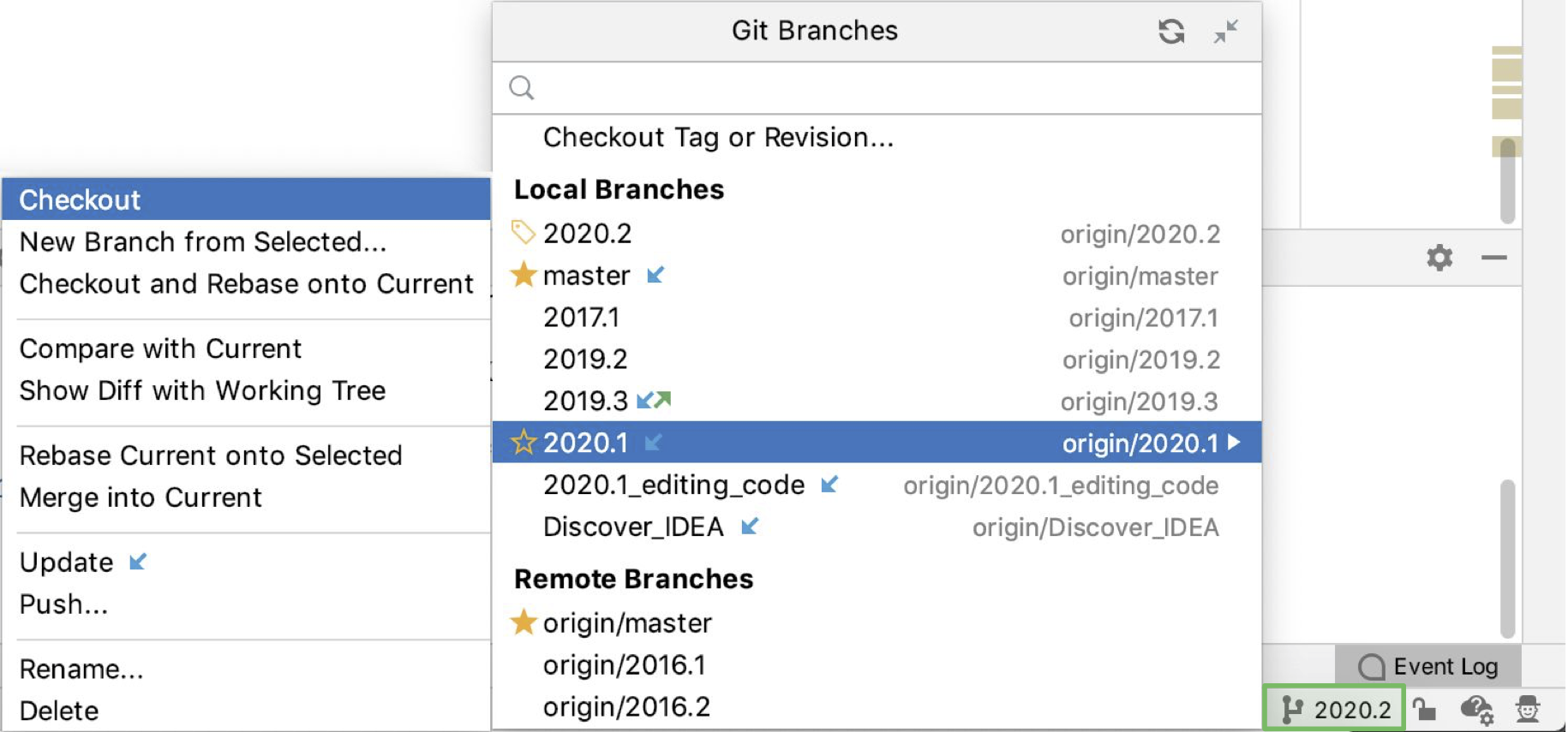 Git widget Git widget
