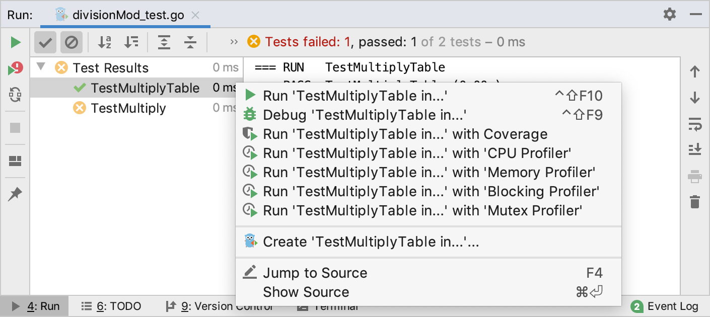 Rerun an individual test Rerun an individual test