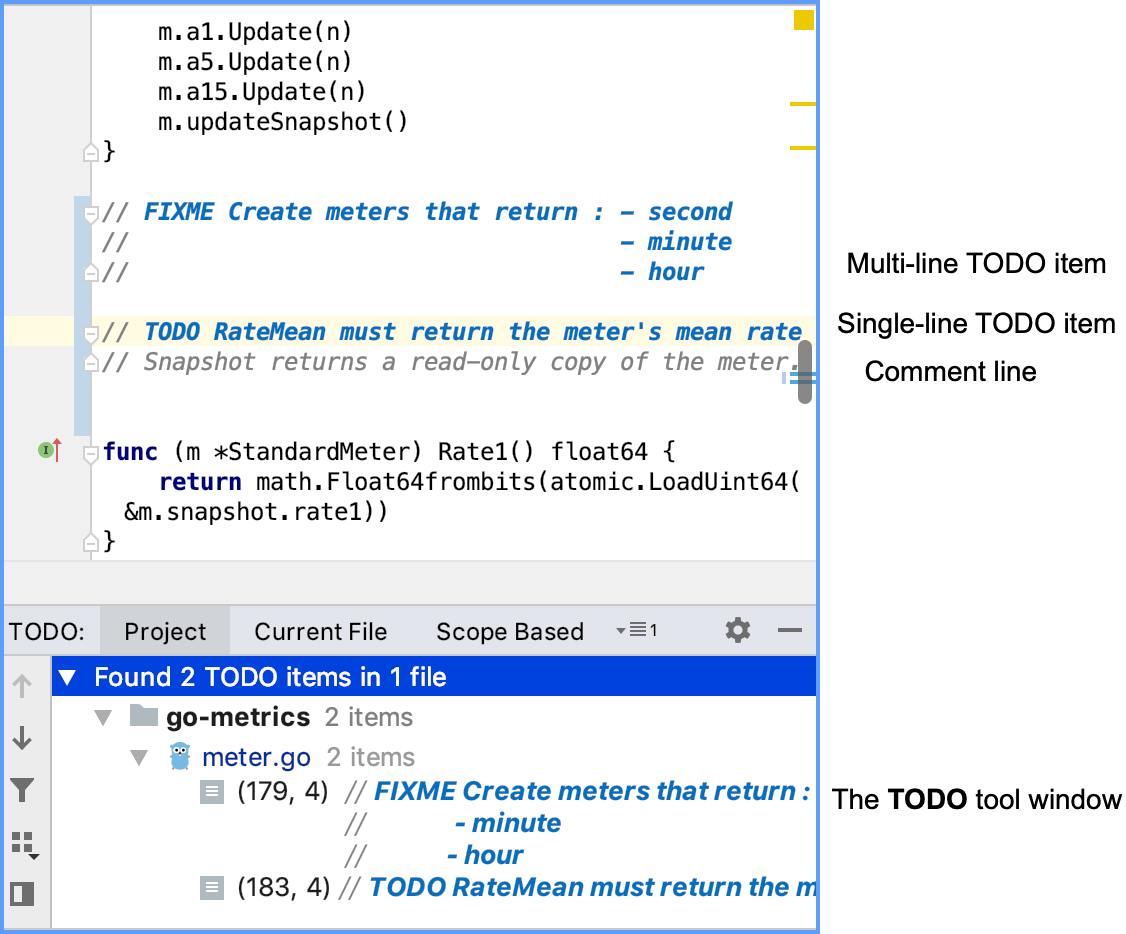 Example of TODO comment Example of TODO comment