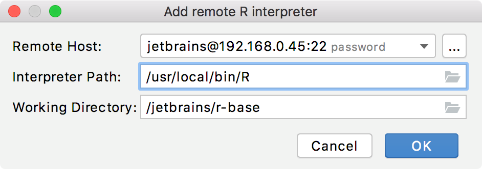 remote R interpreter