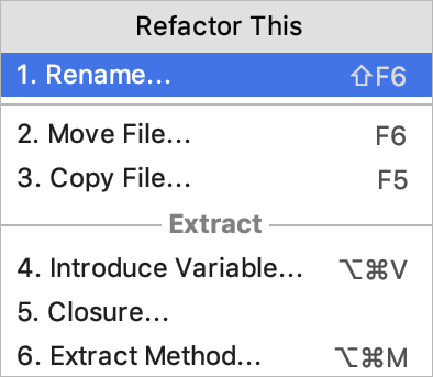 Swift refactorings