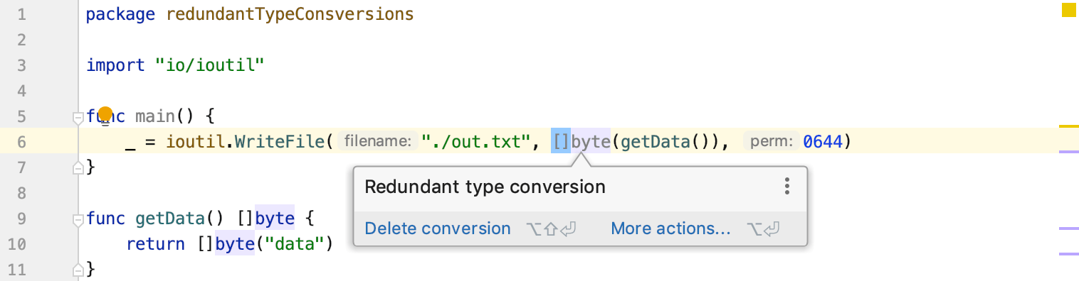 Redundant type conversions Redundant type conversions