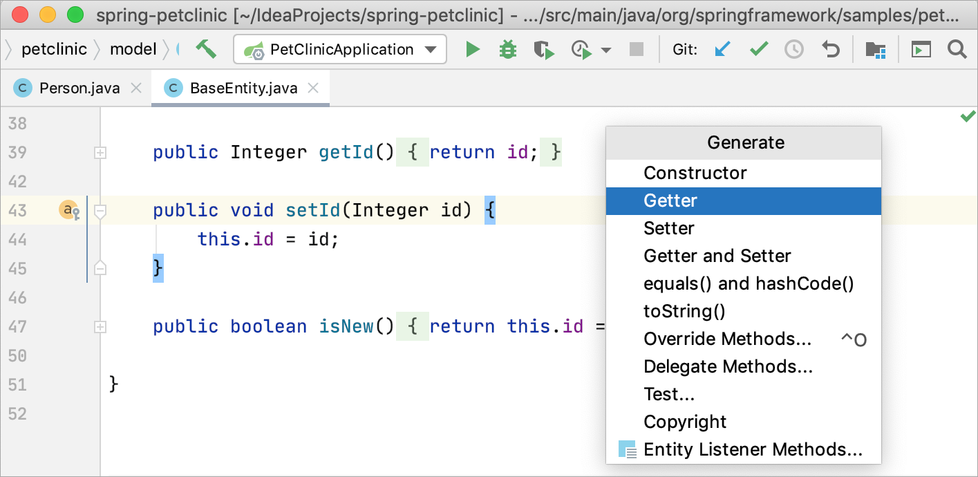 Generating code Generating code