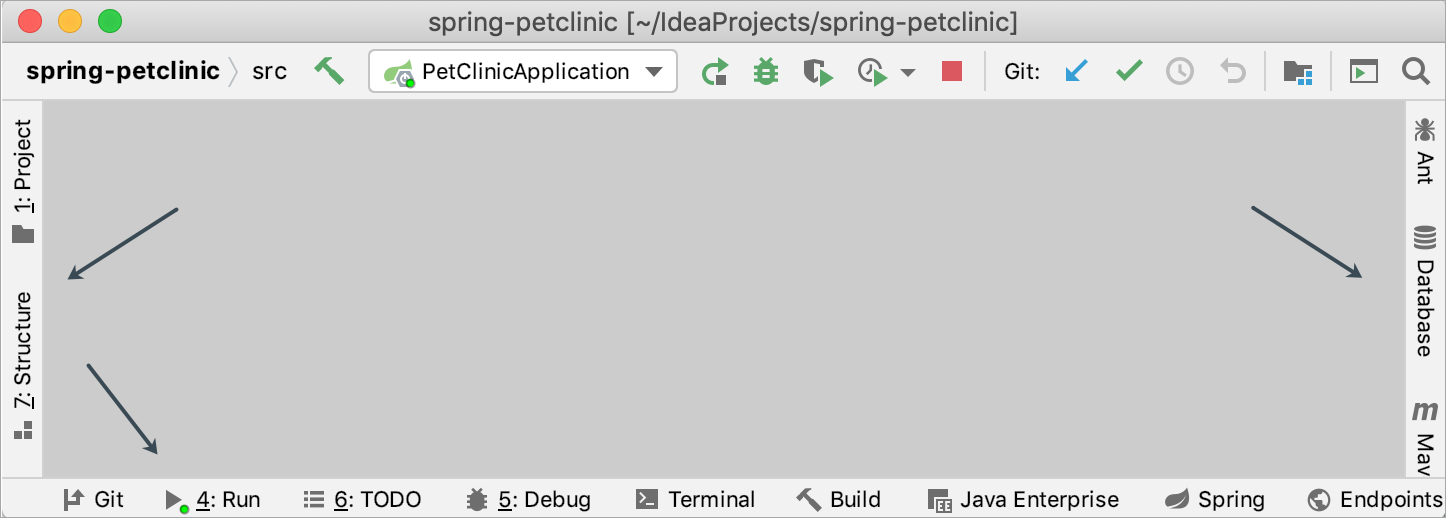 Tool windows bars Tool windows bars